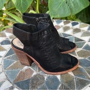 Vince camuto heeled open toe boho booties